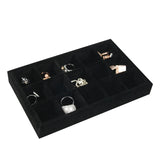 Velvet Jewelry Display Tray Holder Casket Organizer Box