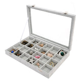 Velvet Jewelry Display Tray Ring Bracelet Necklace Watch Organizer