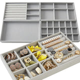 Velvet Jewelry Display Tray for Drawer Organizer Case Holder