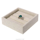 Velvet Jewelry Earring Ring Display Box Tray Holder Storage Organizer