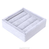 Velvet Jewelry Earring Ring Display Box Tray Holder Storage Organizer