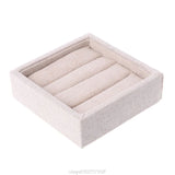 Velvet Jewelry Earring Ring Display Box Tray Holder Storage Organizer