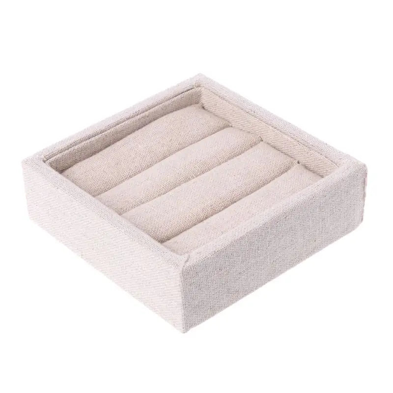 Velvet Jewelry Display Box Tray Holder Storage Organizer