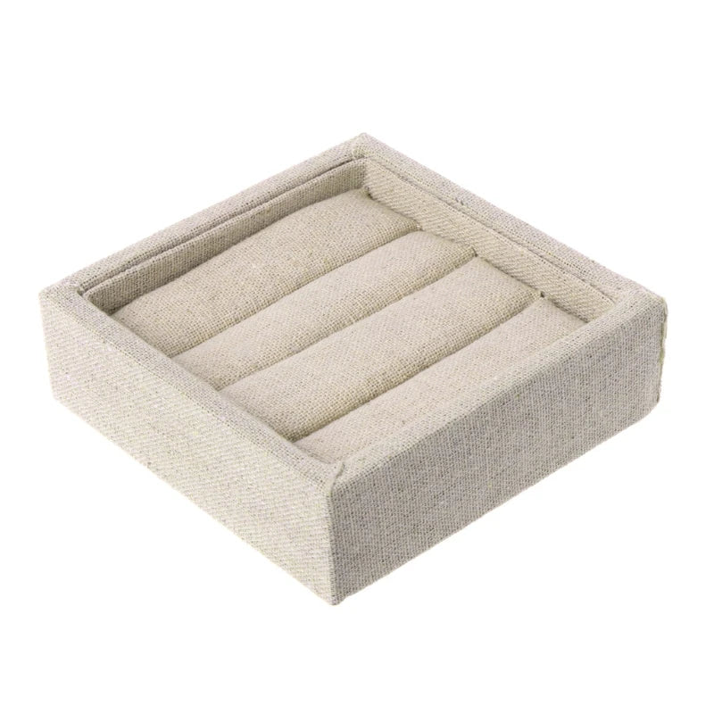 Velvet Jewelry Earring Ring Display Box Tray Holder Storage Showcase
