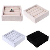 Velvet Jewelry Earring Ring Display Box Tray Holder Storage