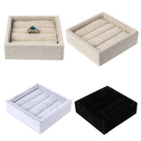 Velvet Jewelry Earring Ring Display Box Tray Holder Storage Showcase