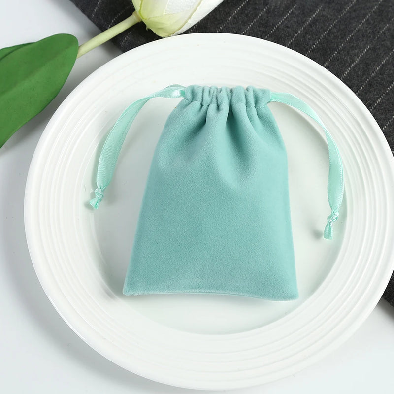 Velvet Jewelry Gift Bags Drawstring Packaging Rings Earrings Organizer Pouches