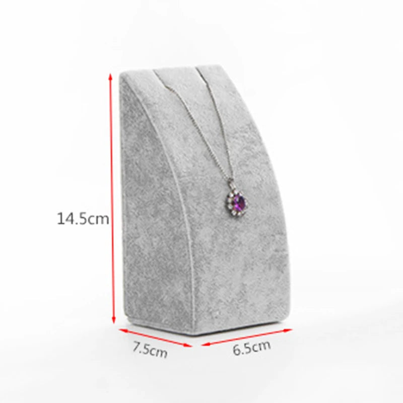 Velvet Jewelry Display Stand Black/Gray