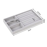 Velvet Jewelry Organizer Tray Ring Bracelet Necklace Storage
