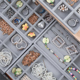 Velvet Jewelry Organizer Tray Ring Bracelet Necklace Storage