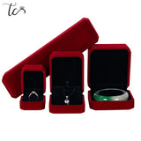 Velvet Jewelry Packaging Boxes Ring Box Container Earring Holder