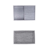 Velvet Jewelry Rings Necklaces Holder Storage Box Display Gray