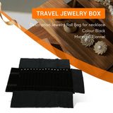 Velvet Jewelry Roll Bag Storage Bag Portable Necklace Display Case