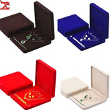 Velvet Jewelry Set Boxes Bracelet Ring Necklace Earring Storage Holder Case