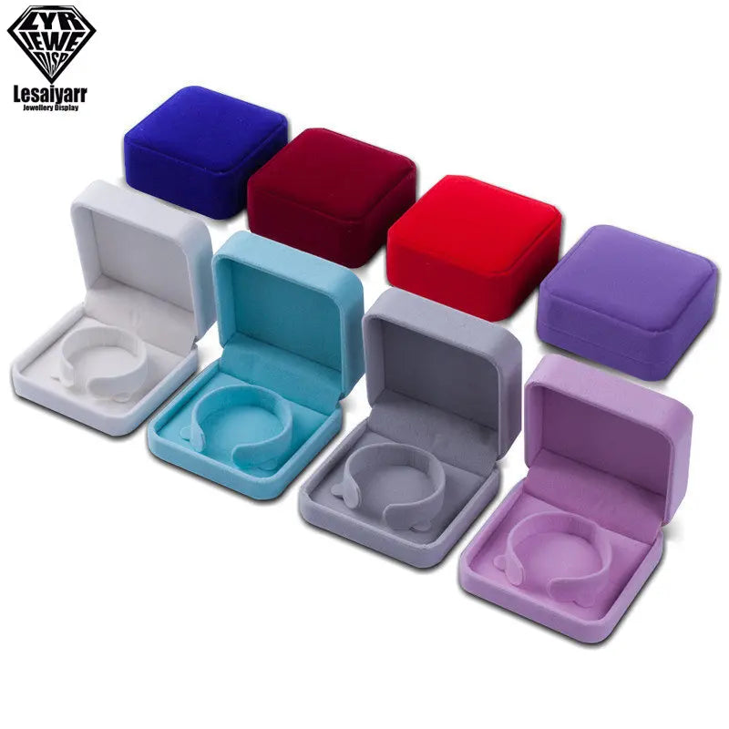 Velvet Jewelry Storage Box Multicolor With Fixed For Bracelet Necklace