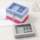 Velvet Jewelry Storage Box Portable Stud Earrings Necklace Ring Organizer