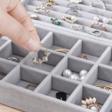 Velvet Jewelry Storage Tray Display Holder Stand Bracelet Necklace Ring Box
