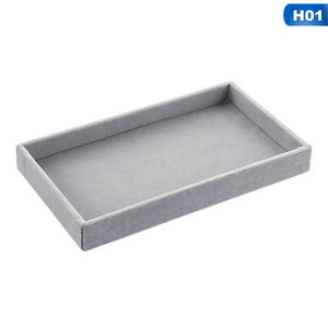 Velvet Jewelry Storage Tray Display Holder Stand Bracelet Necklace Ring Box