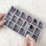 Velvet Jewelry Storage Tray Display Earrings Necklace Ring Holder