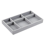 Velvet Jewelry Storage Tray Display Earrings Necklace Ring Holder