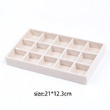 Velvet Jewelry Storage Tray Display Earrings Necklace Ring Holder