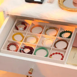 Velvet Jewelry Tray Bracelet Display Plate 12 Grid Bracelet Storage Plate