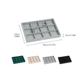 Velvet Jewelry Tray Bracelet Display Plate 12 Grid Bracelet Storage Plate