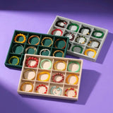 Velvet Jewelry Tray Bracelet Display Plate 12 Grid Bracelet Storage Plate