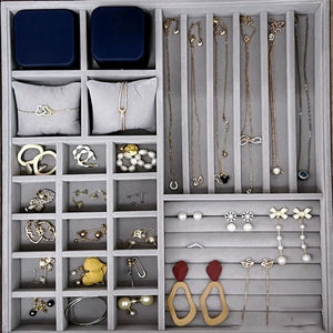 Velvet Jewelry Tray DIY Accessories Storage