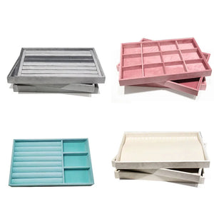 Velvet Jewelry Tray DIY Handicraft Finished Product Display Box
