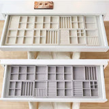 Velvet Jewelry Tray Display Case Portable Holder Earring Necklace Packaging Box