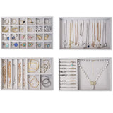 Velvet Jewelry Tray Display Case Portable Holder Earring Necklace Packaging Box