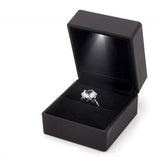 Velvet LED Jewelry Box LED Light Ring Holder Gift Packaging Marriage Storage