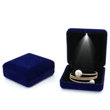 LED Lighted Necklace Bangle Bracelet Jewelry Display Case