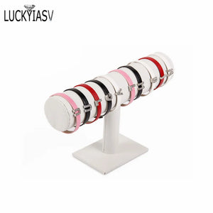 Velvet & Leather Bracelet Chain Watch T-Shaped Rack Jewelry Display Holder