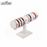 Velvet & Leather Bracelet Chain Watch T-Shaped Rack Jewelry Display Holder