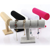 Velvet & Leather Bracelet Chain Watch T-Shaped Rack