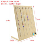 Velvet/Linen Necklace Pendant Display Stand Earrings Display