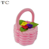 Velvet Lovely Basket Ring Box Earring Pendant Gift Case