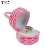 Velvet Lovely Basket Ring Box Earring Pendant Gift Case