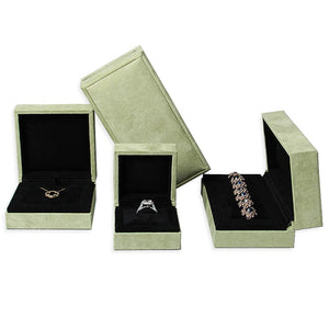 Velvet Jewelry Box Ring Necklace Display Holder