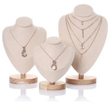 Velvet Necklace Chain Jewelry Bust Display Holder Stand