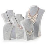 Velvet Necklace Display Bust PU Leather Mannequin Pendant Display
