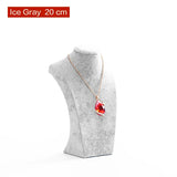 Velvet Necklace Display Bust PU Leather Mannequin Pendant Display