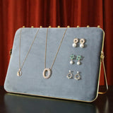 Velvet Necklace Earring Jewelry Display Stand Showcase