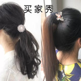 Velvet Pearl Flower Rubberband Hair Ties Hair Accessories