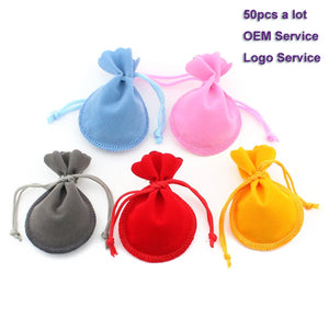 50pcs Velvet Drawstring Gift Bags Wedding Candy Cake Jewelry Pouch 7x9 9x12