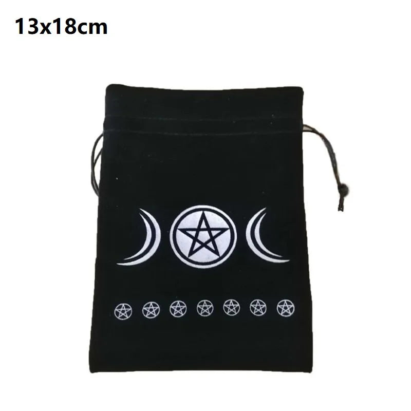 Velvet Pentagram Tarot Oracle Cards Storage Bag