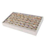 Velvet Pink Grey Jewelry Storage Tray Ring Earring Organizer Drawers