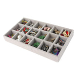 Velvet Pink Grey Jewelry Storage Tray Ring Earring Organizer Drawers